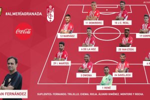 Alineación de la UD. Almería.