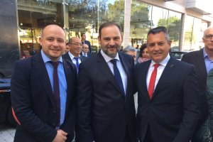 Antonio Martínez, José Luis Ábalos e Indalecio Gutiérrez.