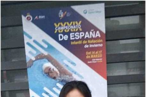 La nadadora en el gran evento nacional.