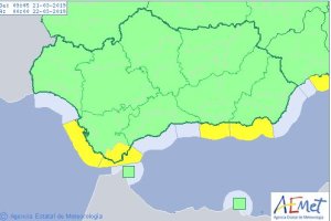 Mapa de Andalucía previsto para este jueves.