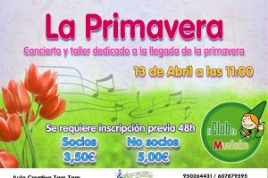 Cartel del Concierto La Primavera en Aula Creativa de Música.