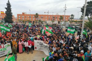 Imagen de la manifestación con un gran número de participantes.