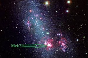 Imagen de Mrk 71, una nebulosa gigante en una imagen difundida por Calar Alto.