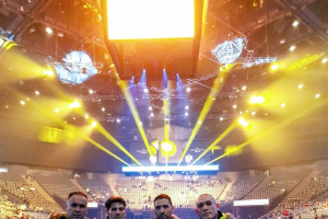 Los cuatro campeones almerienses en París.