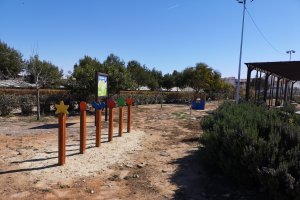 Parte del recorrido de la zona de juegos y saltos.