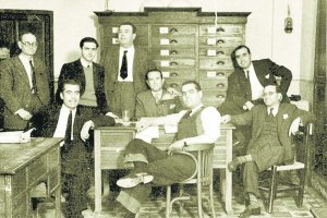 Antiguos redactores que daban vida a las páginas del periódico más veterano de la provincia.