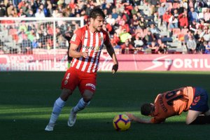 Romera en el partido ante Osasuna en casa.