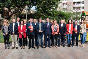 Foto de familia de las candidaturas del PSOE de Almería.