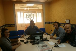 Azabache y los ganadores en la Cadena Ser.