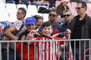 Los aficionados del Almería en el Mediterráneo.