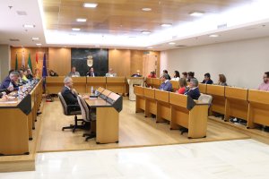 Sesión plenaria desarrollada en el Ayuntamiento de El Ejido.