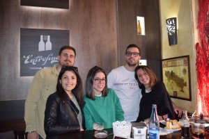 Italianos encantados con la ruta en Entrefinos.