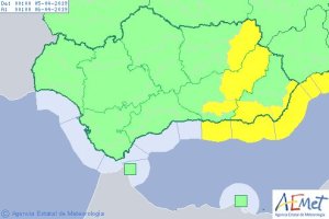 Alerta amarilla por viento y olas según la web de Aemet.
