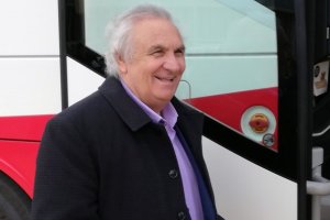 Alfonso García ha viajado con la expedición del Almería a tierras extremeñas.