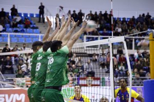 Magnífico bloqueo de Unicaja Almería.