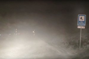 Imagen de la ventisca del pasado miércoles 10 en Gérgal (Foto: José Miguel García).