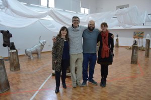 Los cuatro artistas participantes en la muestra.