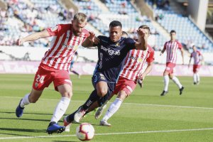 Instantánea del partido entre la UD. Almería y el Nástic.