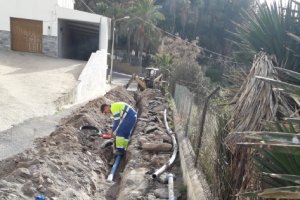 Operario en uno de los trabajos realizados.