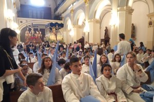 El cortejo del Amor antes de salir en procesión