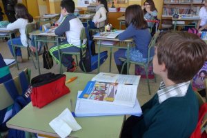 Alumnos de Primaria en un clase.