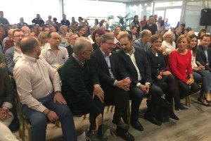 Asistentes al mitin de Ábalos de ayer.