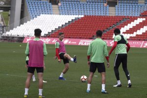 José Corpas en una acción del entrenamiento.