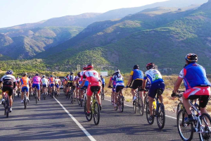 Participantes en la carrera en ruta.