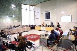 Vista general del salón de plenos del Ayuntamiento