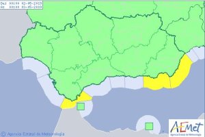 Mañana jueves solo habrá avisos meteorológicos en Almería y en el Estrecho de Gibraltar.