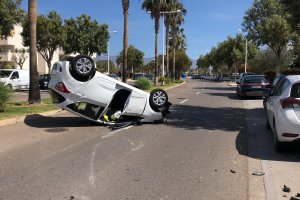 Estado en que quedó el coche tras el siniestro (Foto: José Luis Ruiz).