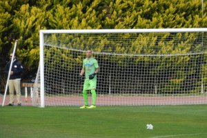 El portero del CD El Ejido en un partido de liga.