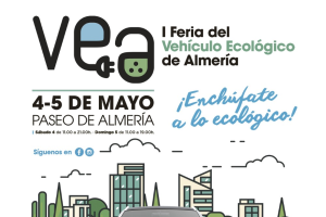 Cartel de la I Feria del Vehículo Ecológico que acoge Almería
