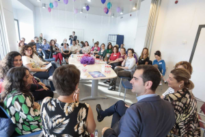 Un momento de la celebración del séptimo aniversario del banco.