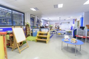 Una de las aulas del centro.