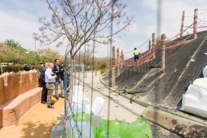 Visita del alcalde a las obras del Parque de las Familias.