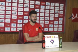 Luis Rioja tras el entrenamiento de este miércoles.