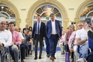 Tony Nadal con el presidente Javier Aureliano García.