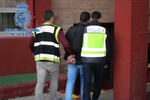 Uno de los detenidos por la Policía Nacional.