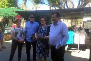 José Miguel Alarcón, junto a Maribel Carrión y José Gabriel Maleno en Balerma.