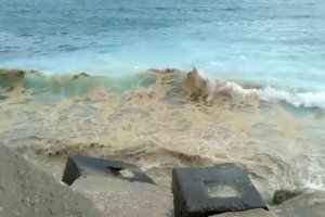 Imagen del vertido detectado en octubre de 2018 en Carboneras.