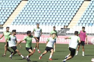 Máxima intensidad en el entrenamiento de este jueves.