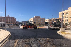 Trabajos en la calle Santiago.
