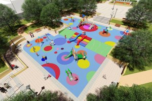 Imagen de la zona de juegos, según aparece recogida en el proyecto.