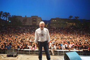 Antonio Bonilla en un reciente concierto de Camela en La Gangosa.
