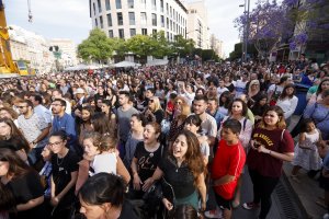 El centro de la ciudad, a rebosar.