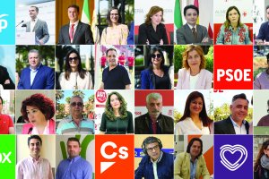 Los 27 concejales del Ayuntamiento de Almería, elegidos este 26M.