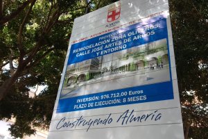 Cartelería de la obra en Artés de Arcos