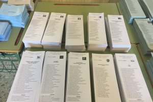 Papeletas de las elecciones del domingo.