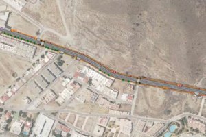 Mapa del tramo de la avenida que se remodelará, en una imagen de Diputación.